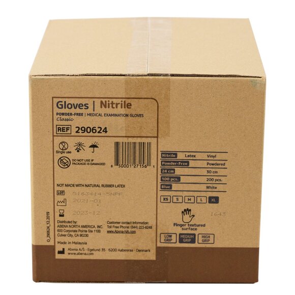 Abena Classic Nitrile Gloves Size XL Case (Powder&Latex Free) - Picture 3 of 9